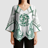 Custom Hawaii Volleyball Kimono Sleeve Blouse Polynesian Pattern - Polynesian Pride