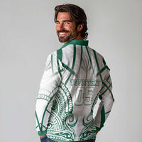 Custom Hawaii Volleyball Long Sleeve Polo Shirt Polynesian Pattern - Polynesian Pride