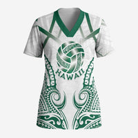 Custom Hawaii Volleyball Scrub Top Polynesian Pattern - Polynesian Pride