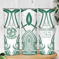 Custom Hawaii Volleyball Skinny Tumbler Polynesian Pattern - Polynesian Pride