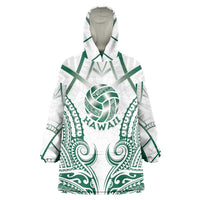 Custom Hawaii Volleyball Wearable Blanket Hoodie Polynesian Pattern - Polynesian Pride