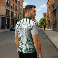 Custom Hawaii Volleyball Zipper Polo Shirt Polynesian Pattern - Polynesian Pride