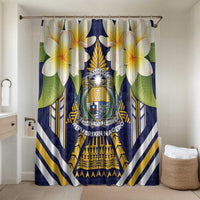 Nauru Independence Day Bathroom Set Coat Of Arms With Plumeria - Polynesian Pride