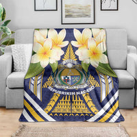 Nauru Independence Day Blanket Coat Of Arms With Plumeria - Polynesian Pride