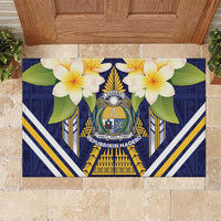 Nauru Independence Day Rubber Doormat Coat Of Arms With Plumeria - Polynesian Pride