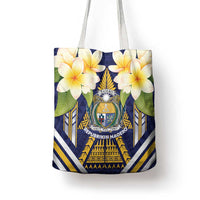 Nauru Independence Day Tote Bag Coat Of Arms With Plumeria - Polynesian Pride
