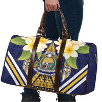 Nauru Independence Day Travel Bag Coat Of Arms With Plumeria - Polynesian Pride