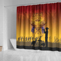 ANZAC Day Shower Curtain Australia And New Zealand Slouch Hats