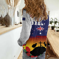 New Zealand And Australia ANZAC Last Post Women Casual Shirt LT05 - Polynesian Pride
