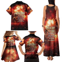 Honouring The ANZAC Spirit Family Matching Tank Maxi Dress and Hawaiian Shirt Gallipoli Lest We Forget