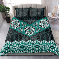 New Zealand Aotearoa Bedding Set Turquoise Taniko Art Maori Pattern LT05 - Polynesian Pride