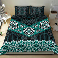 New Zealand Aotearoa Bedding Set Turquoise Taniko Art Maori Pattern LT05 - Polynesian Pride