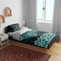 New Zealand Aotearoa Bedding Set Turquoise Taniko Art Maori Pattern LT05 - Polynesian Pride