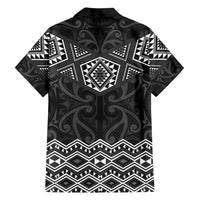 New Zealand Aotearoa Family Matching Long Sleeve Bodycon Dress and Hawaiian Shirt Black Taniko Art Maori Pattern LT05 - Polynesian Pride