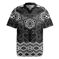 New Zealand Aotearoa Rugby Jersey Black Taniko Art Maori Pattern LT05 Black - Polynesian Pride