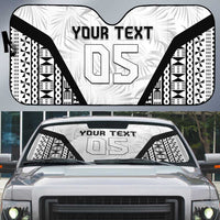 Custom Fiji 2026 Rugby Auto Sun Shade Fijian Tapa Pattern