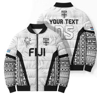 Custom Fiji 2026 Rugby Bomber Puffer Jacket Fijian Tapa Pattern LT05 - Polynesian Pride