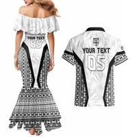Custom Fiji 2026 Rugby Couples Matching Mermaid Dress and Hawaiian Shirt Fijian Tapa Pattern
