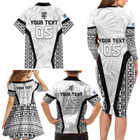 Custom Fiji 2026 Rugby Family Matching Long Sleeve Bodycon Dress and Hawaiian Shirt Fijian Tapa Pattern LT05 - Polynesian Pride