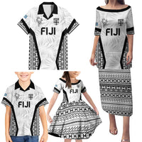 Custom Fiji 2026 Rugby Family Matching Puletasi and Hawaiian Shirt Fijian Tapa Pattern