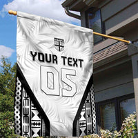 Custom Fiji 2026 Rugby Garden Flag Fijian Tapa Pattern