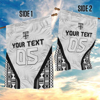 Custom Fiji 2026 Rugby Garden Flag Fijian Tapa Pattern