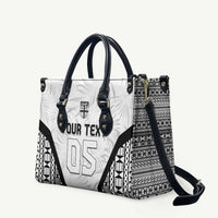 Custom Fiji 2026 Rugby Leather Bag Fijian Tapa Pattern