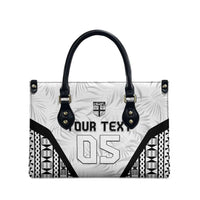 Custom Fiji 2026 Rugby Leather Bag Fijian Tapa Pattern