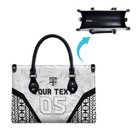 Custom Fiji 2026 Rugby Leather Bag Fijian Tapa Pattern