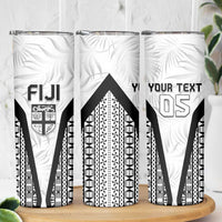 Custom Fiji 2026 Rugby Skinny Tumbler Fijian Tapa Pattern LT05 - Polynesian Pride