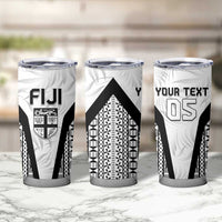 Custom Fiji 2026 Rugby Tumbler Cup Fijian Tapa Pattern