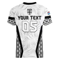 Custom Fiji 2026 Rugby Women V-Neck T-Shirt Fijian Tapa Pattern LT05 - Polynesian Pride