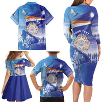 Personalised Marshall Islands Remembrance Day Family Matching Long Sleeve Bodycon Dress and Hawaiian Shirt We Will Always Remember LT05 - Polynesian Pride