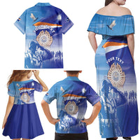 Personalised Marshall Islands Remembrance Day Family Matching Off Shoulder Maxi Dress and Hawaiian Shirt We Will Always Remember