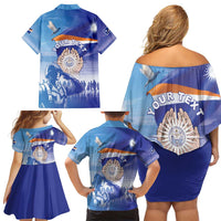 Personalised Marshall Islands Remembrance Day Family Matching Off Shoulder Short Dress and Hawaiian Shirt We Will Always Remember LT05 - Polynesian Pride