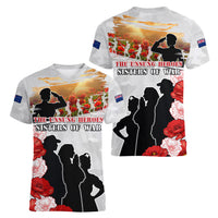 New Zealand ANZAC Day Women V Neck T Shirt The Unsung Heroes Sisters of War LT05 - Polynesian Pride