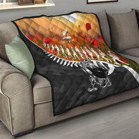 New Zealand ANZAC Rugby Quilt Soldier Fern With Kiwi Bird