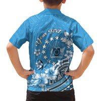 Personalised Penrhyn Gospel Day Family Matching Summer Maxi Dress and Hawaiian Shirt Cook Islands Tribal Pattern