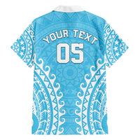 Custom Cook Islands Mauke Family Matching Off The Shoulder Long Sleeve Dress and Hawaiian Shirt Polynesian Tribal Tattoo