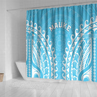 Custom Cook Islands Mauke Shower Curtain Polynesian Tribal Tattoo