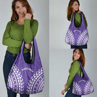 Custom Cook Islands Rarotonga Grocery Bag Polynesian Tribal Tattoo