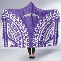 Custom Cook Islands Rarotonga Hooded Blanket Polynesian Tribal Tattoo