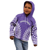 Custom Cook Islands Rarotonga Kid Hoodie Polynesian Tribal Tattoo