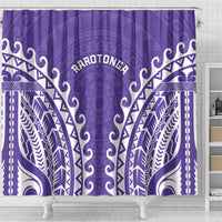 Custom Cook Islands Rarotonga Shower Curtain Polynesian Tribal Tattoo