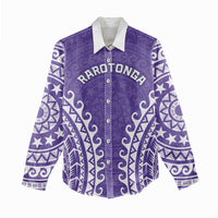 Custom Cook Islands Rarotonga Women Casual Shirt Polynesian Tribal Tattoo