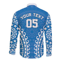 Custom Cook Islands Pukapuka Long Sleeve Button Shirt Polynesian Tribal Tattoo