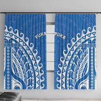 Custom Cook Islands Pukapuka Window Curtain Polynesian Tribal Tattoo