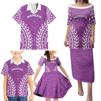 Custom Cook Islands Mangaia Family Matching Puletasi and Hawaiian Shirt Polynesian Tribal Tattoo LT05 - Polynesian Pride