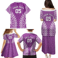 Custom Cook Islands Mangaia Family Matching Puletasi and Hawaiian Shirt Polynesian Tribal Tattoo LT05 - Polynesian Pride