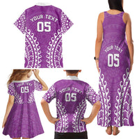 Custom Cook Islands Mangaia Family Matching Tank Maxi Dress and Hawaiian Shirt Polynesian Tribal Tattoo